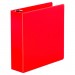 Universal UNV30409 Economy Non-View Round Ring Binder, 3 Rings, 3" Capacity, 11 x 8.5, Red