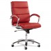 Alera ALENR4239 Neratoli Series Mid-Back Swivel/Tilt Chair, Red Soft Leather, Chrome Frame