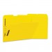 Universal UNV13524 Deluxe Reinforced Top Tab Folders with Two Fasteners, 1/3-Cut Tabs, Letter Size, Yellow, 50/Box