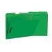 Universal UNV13522 Deluxe Reinforced Top Tab Folders with Two Fasteners, 1/3-Cut Tabs, Letter Size, Green, 50/Box