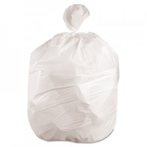 Boardwalk BWK3858EXH Low-Density Waste Can Liners, 60 gal, 0.6 mil, 38" x 58", White, 100/Carton