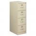 Alera ALEVF1952PY Four-Drawer Economy Vertical File, Legal, 18 1/4w x 26 1/2d x 52h, Putty