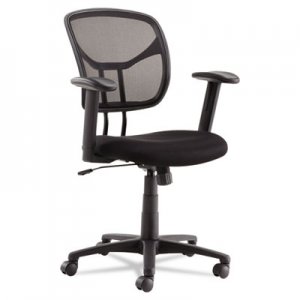 OIF OIFMT4818 Swivel/Tilt Mesh Task Chair with Adjustable Arms, Supports up to 250 lbs., Black Seat/Black Back, Black