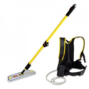 Rubbermaid Commercial RCPQ979 Flow Finishing System, 56" Handle, 18" Mop Head, Yellow