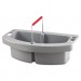 Rubbermaid Commercial RCP2649GRA Maid Caddy, 2-Comp, 16w x 9d x 5h, Gray