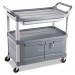 Rubbermaid Commercial RCP4094GRA Xtra Instrument Cart, 300-lb Capacity, Three-Shelf, 20w x 40.63d x 37.8h, Gray