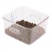 Rubbermaid Commercial RCP6304CLE SpaceSaver Square Containers, 4qt, 8 4/5w x 8 3/4d x 4 3/4h, Clear