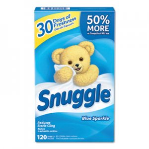 Snuggle DIA45115 Fabric Softener Sheets, Fresh Scent, 120 Sheets/Box, 6 Boxes/Carton