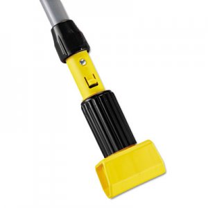 Rubbermaid Commercial RCPH226 Gripper Aluminum Mop Handle, 1 1/8 dia x 60, Gray/Yellow
