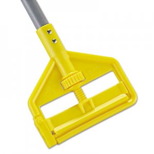 Rubbermaid Commercial RCPH146 Invader Fiberglass Side-Gate Wet-Mop Handle, 1 dia x 60, Gray/Yellow