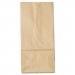 Genpak BAGGK5500 Grocery Paper Bags, 5.25" x 10.94", Kraft, 500 Bags