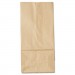 Genpak BAGGK5500 Grocery Paper Bags, 5.25" x 10.94", Kraft, 500 Bags