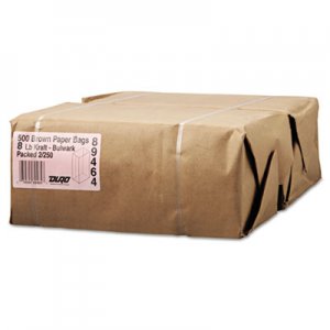 Genpak BAGGX8500 Grocery Paper Bags, 6.13" x 12.44", Kraft, 500 Bags