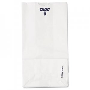 Genpak BAGGW6500 Grocery Paper Bags, 6" x 11.06", White, 500 Bags