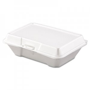 Dart DCC205HT1 Carryout Food Container, Foam, 1-Comp, 9 3/10 x 6 2/5 x 2 9/10, 200
