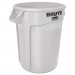 Rubbermaid Commercial RCP2610WHI Round Brute Container, Plastic, 10 gal, White