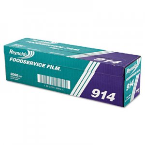 Reynolds Wrap RFP914 PVC Film Roll with Cutter Box, 18" x 2000 ft, Clear