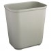 Rubbermaid Commercial RCP2543GRA Fire-Resistant Wastebasket, Rectangular, Fiberglass, 7gal, Gray