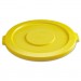 Rubbermaid Commercial RCP2631YEL Round Flat Top Lid, for 32 gal Round BRUTE Containers, 22.25" diameter, Yellow