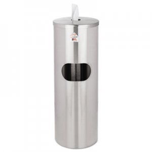2XL L65 Standing Stainless Wipes Dispener, Cylindrical, 5gal, Stainless Steel TXLL65