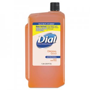 Dial Professional DIA84019 Gold Antimicrobial Liquid Hand Soap, Floral Fragrance, 1,000 mL Refill, 8/Carton