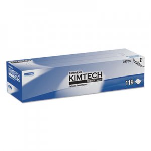 KIMTECH KCC34705 Kimwipes Delicate Task Wipers, 2-Ply, 11 4/5 x 11 4/5, 119/Box, 15 Boxes/Carton