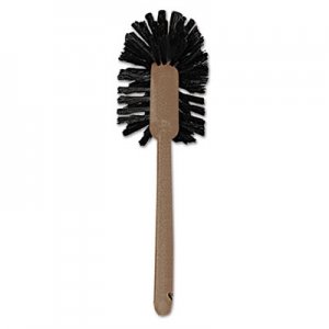 Rubbermaid Commercial RCP6320 Commercial-Grade Toilet Bowl Brush, 17" Long, Plastic Handle, Brown