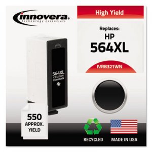 Innovera IVRB321WNC Remanufactured CB321WN (564XL) High-Yield Chipped Ink, Black