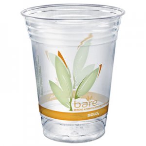 Dart DCCRTP16DBAREPK Bare Eco-Forward RPET Cold Cups, 16-18 oz, Clear, 50/Pack