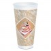 Dart DCC20X16GPK Cafe G Foam Hot/Cold Cups, 20 oz, Brown/Red/White, 20/Pack