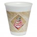 Dart DCC12X16GPK Cafe G Foam Hot/Cold Cups, 12 oz, Brown/Red/White, 20/Pack