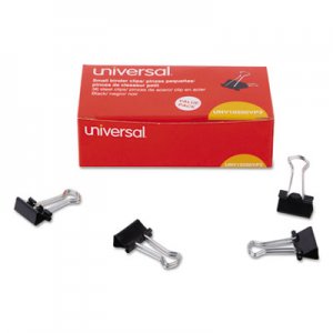Universal UNV10200VP3 Binder Clips, Small, Black/Silver, 36/Pack