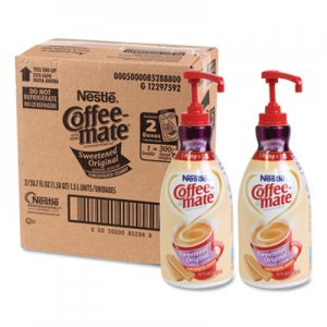 Coffee-mate NES13799CT Liquid Coffee Creamer, Sweetened Original, 1.5 Liter Pump Bottle, 2/Carton