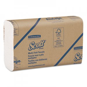 Scott KCC03650 Multi-Fold Towels, Absorbency Pockets, 9 2/5 x 9 1/5, White, 250 Sheets/Pack