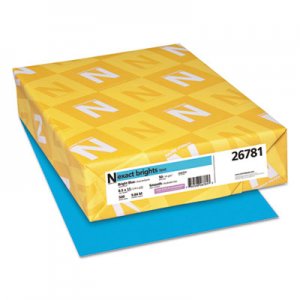 Neenah Paper WAU26781 Exact Brights Paper, 20lb, 8.5 x 11, Bright Blue, 500/Ream