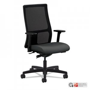 HON HONIW103CU19 Ignition Series Mesh Mid-Back Work Chair, Iron Ore Fabric Upholstered Seat