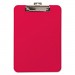 Mobile OPS BAU61622 Unbreakable Recycled Clipboard, 1/4" Capacity, 8 1/2 x 11, Red