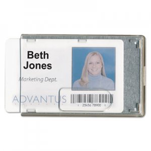 Advantus AVT76416 Rigid Two-Badge Blocking Smart Card Holder, 3 3/8 x 2 1/8, Clear, 20 per Pack