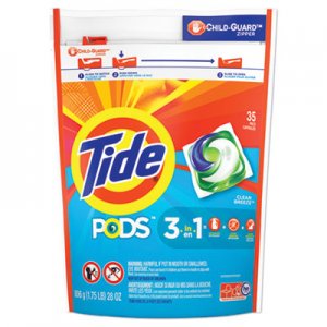 Tide PGC93126CT Pods, Laundry Detergent, Clean Breeze, 35/Pack, 4 Pack/Carton