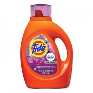 Tide PGC87566CT Plus Febreze Liquid Laundry Detergent, Spring and Renewal, 92 oz Bottle, 4/Carton