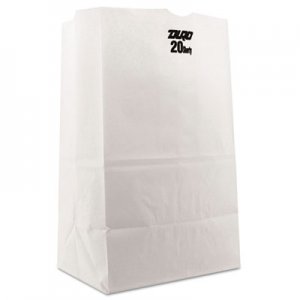 Genpak BAGGW20S500 Grocery Paper Bags, 8.25" x 13.38", White, 500 Bags