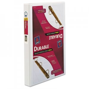 Avery 16500 Legal Three-Ring Durable View Binder w/Round Rings, 14 x 8 1/2, 1" Cap, White AVE16500