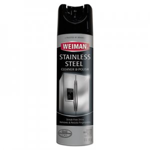 WEIMAN WMN49CT Stainless Steel Cleaner and Polish, 17 oz Aerosol, 6/Carton