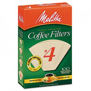 Melitta MLA624602 Coffee Filters, Natural Brown Paper, Cone Style, 8 to 12 Cups, 1200/Carton