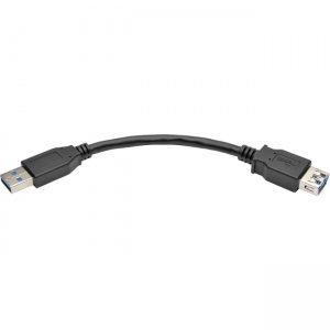 Tripp Lite U324-06N-BK USB 3.0 SuperSpeed Type-A Extension Cable (M/F), Black, 6 in.