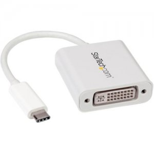 StarTech.com CDP2DVIW USB-C to DVI Adapter - White