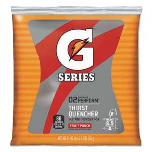 Gatorade GTD33691 Thirst Quencher Powdered Drink Mix, Fruit Punch, 21oz Packet, 32/Carton