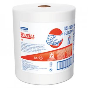 WypAll KCC41025 X80 Cloths with HYDROKNIT, Jumbo Roll, 12 1/2w x 13.4 White, 475 Roll