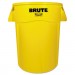 Rubbermaid Commercial RCP264360YEL Brute Vented Trash Receptacle, Round, 44 gal, Yellow