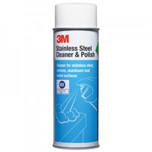 3M MMM14002 Stainless Steel Cleaner and Polish, Lime Scent, Foam, 21 oz Aerosol Spray, 12/Carton